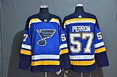 Blues 57 David Perron Blue Adidas Jersey,baseball caps,new era cap wholesale,wholesale hats